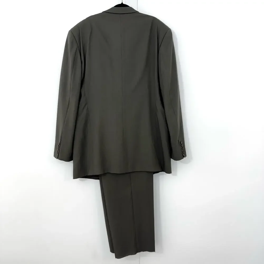 Calvin Klein Wool 3-Button Suit Jacket and Pants 48L Gray NWT $1,250